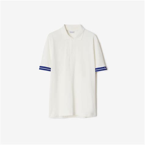 polo burberry 14anni|Cotton Polo Shirt in Chalk .